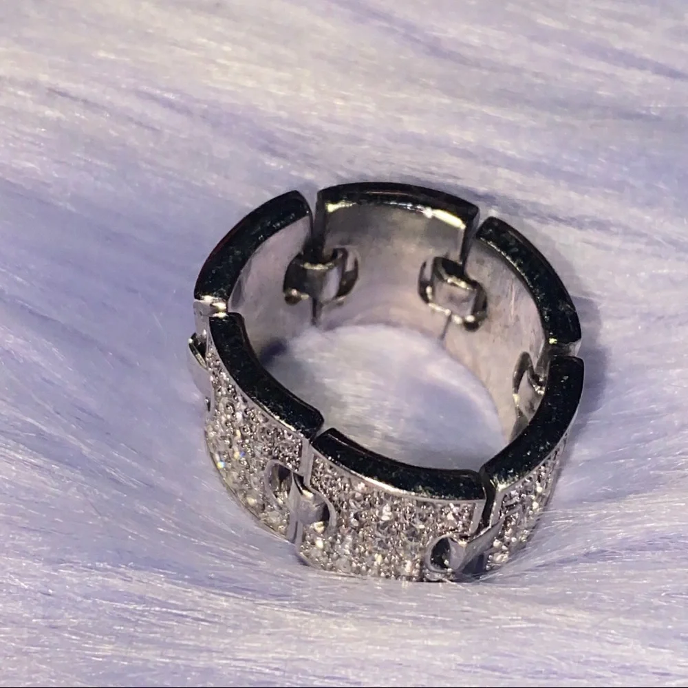 Flexible Diamond Studded Ring